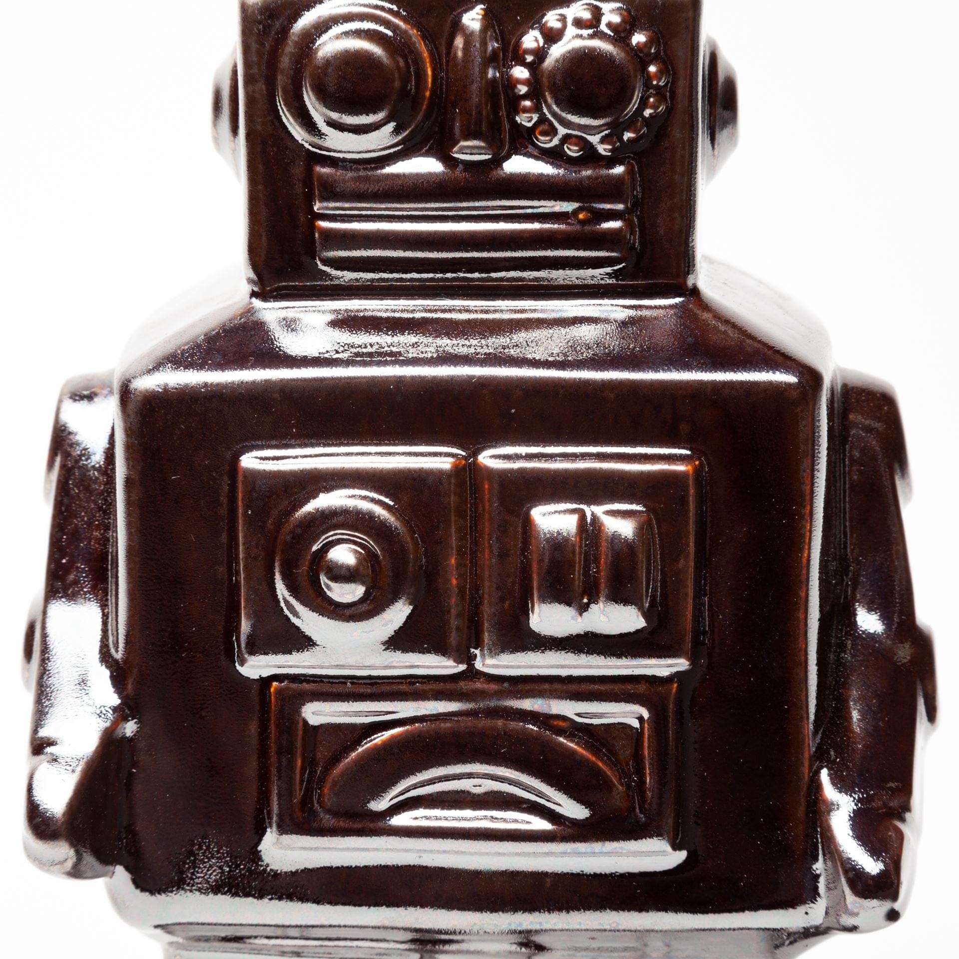 Silver Metal Robot Shaped Sculpture - Homeroots