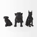 Black Resin Pug Dog Sculpture - Homeroots - Flyclothing LLC