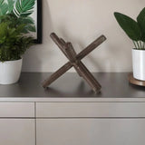 10" Rustic Metal X Decorative Sculpture - Homeroots