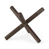 10" Rustic Metal X Decorative Sculpture - Homeroots