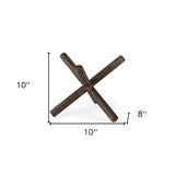 10" Rustic Metal X Decorative Sculpture - Homeroots