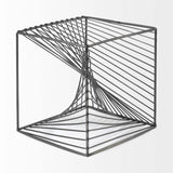 Contemporary Gray Metal Cubed Decor Piece - Homeroots - Flyclothing LLC
