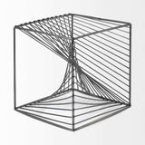 Contemporary Gray Metal Cubed Decor Piece - Homeroots - Flyclothing LLC