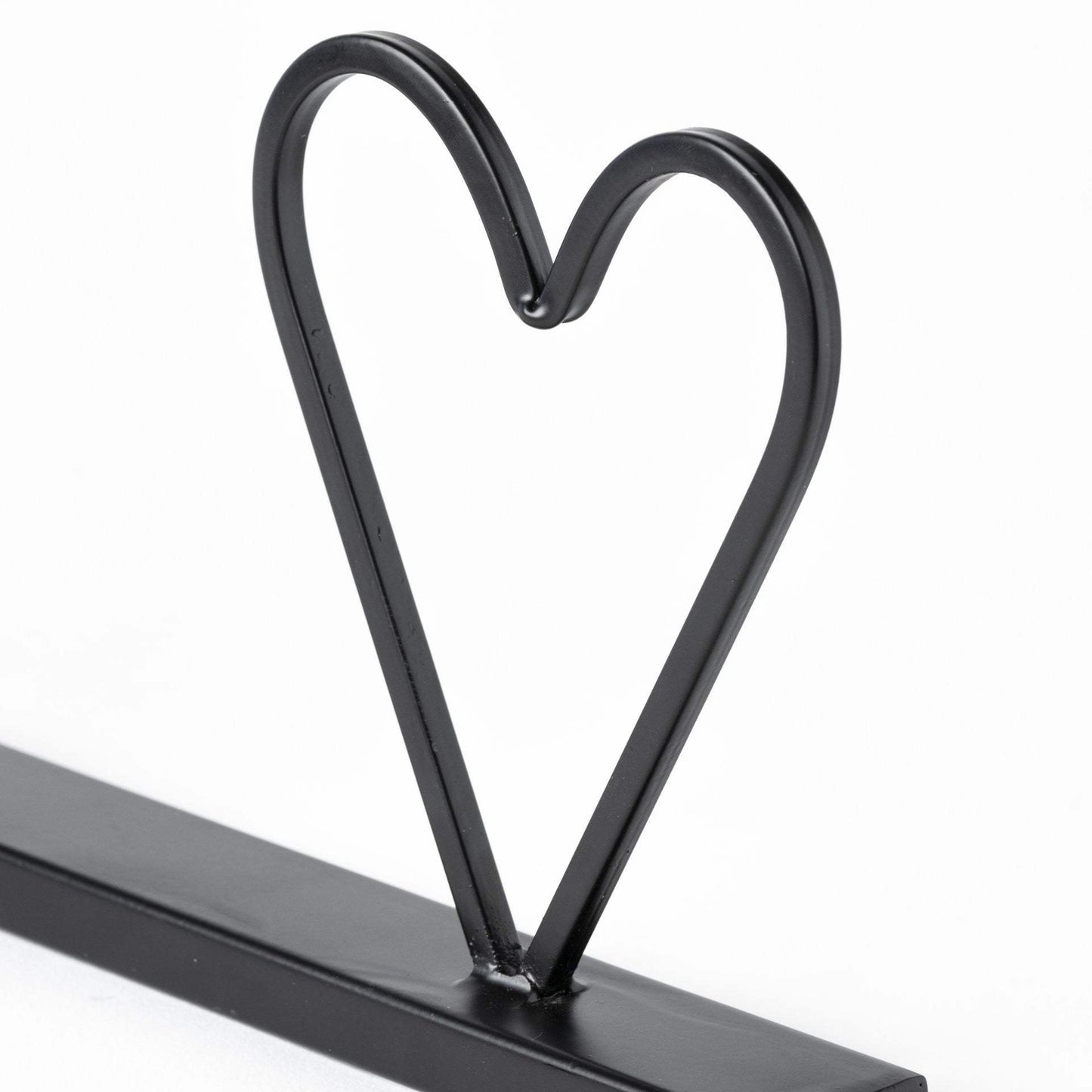 24" Black and Brown Metal And Wood Wild At Heart Tabletop Sign - Homeroots - Flyclothing LLC