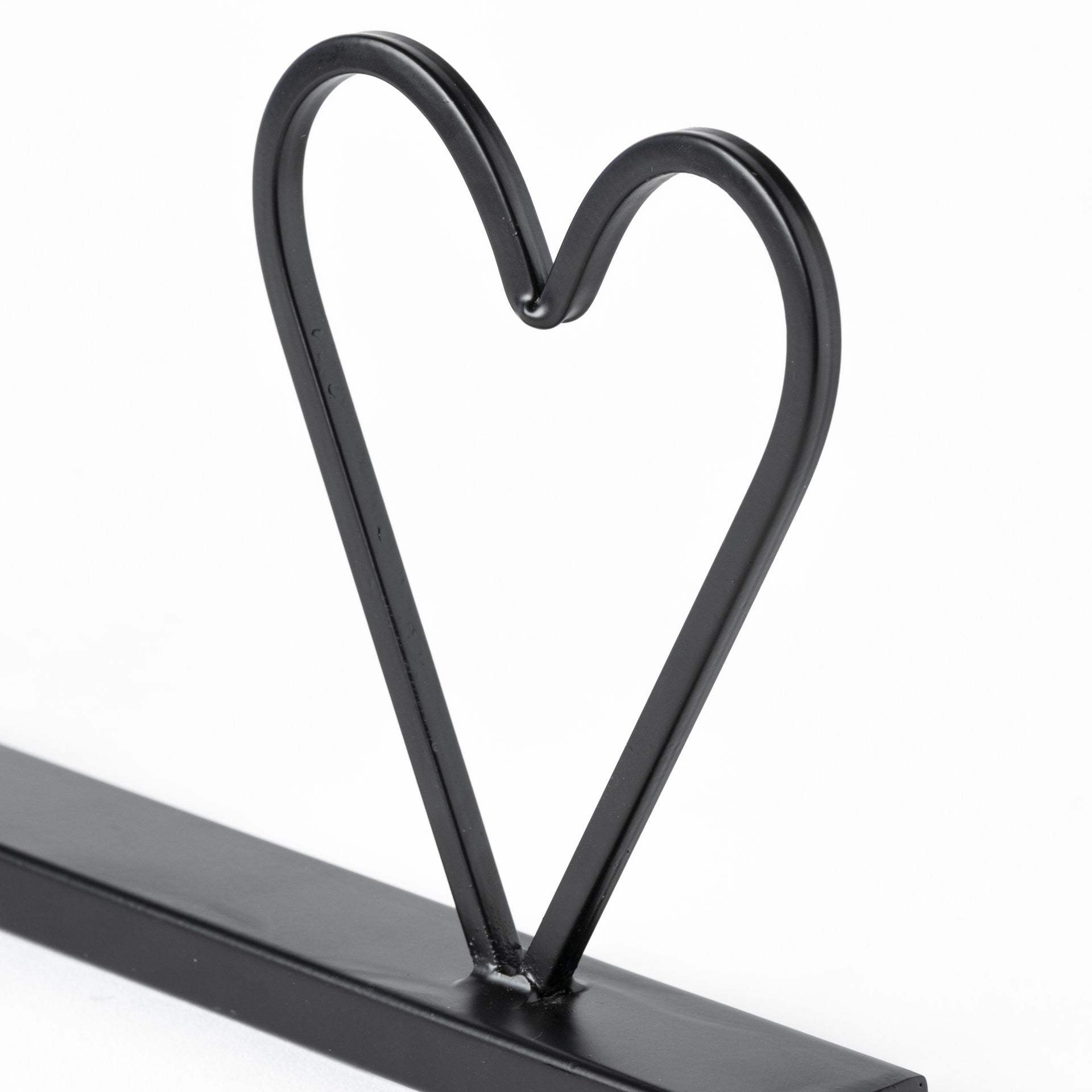24" Black and Brown Metal And Wood Wild At Heart Tabletop Sign - Homeroots - Flyclothing LLC