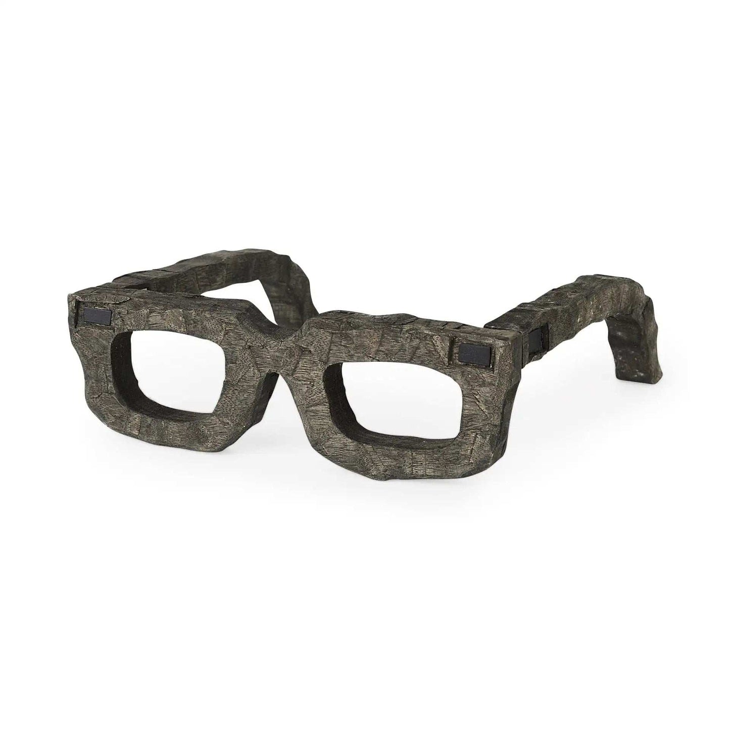 Eugene Rustic Brown Wooden Eyeglass Sculpture - Homeroots - Flyclothing LLC