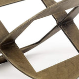6" Gold Metal Geometric Orb Tabletop Sculpture - Homeroots - Flyclothing LLC