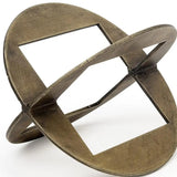 6" Gold Metal Geometric Orb Tabletop Sculpture - Homeroots