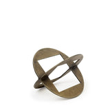 6" Gold Metal Geometric Orb Tabletop Sculpture - Homeroots