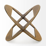 6" Gold Metal Geometric Orb Tabletop Sculpture - Homeroots - Flyclothing LLC