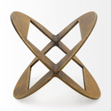 6" Gold Metal Geometric Orb Tabletop Sculpture - Homeroots