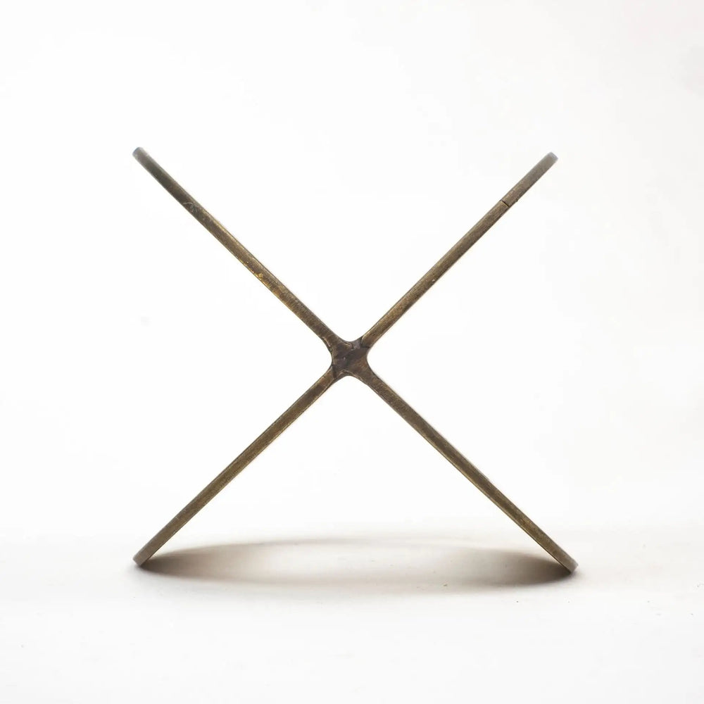 6" Gold Metal Geometric Orb Tabletop Sculpture - Homeroots