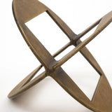 6" Gold Metal Geometric Orb Tabletop Sculpture - Homeroots