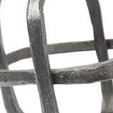 Silver Metal Cubed Shaped Link Sculpture - Homeroots - Flyclothing LLC