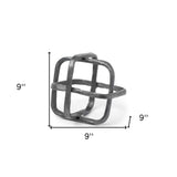 Silver Metal Cubed Shaped Link Sculpture - Homeroots - Flyclothing LLC