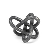 Petite Silver Metal Chain Link Sculpture - Homeroots