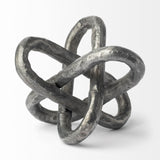 Petite Silver Metal Chain Link Sculpture - Homeroots