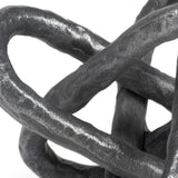 Petite Silver Metal Chain Link Sculpture - Homeroots