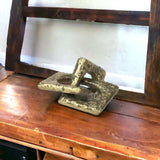 Handcrafted Rustic Gold Large Abstract Sculpture - Homeroots - Flyclothing LLC