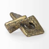 Handcrafted Rustic Gold Large Abstract Sculpture - Homeroots - Flyclothing LLC