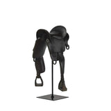 Black English Horse Saddle Sculpture - Homeroots