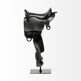 Black English Horse Saddle Sculpture - Homeroots