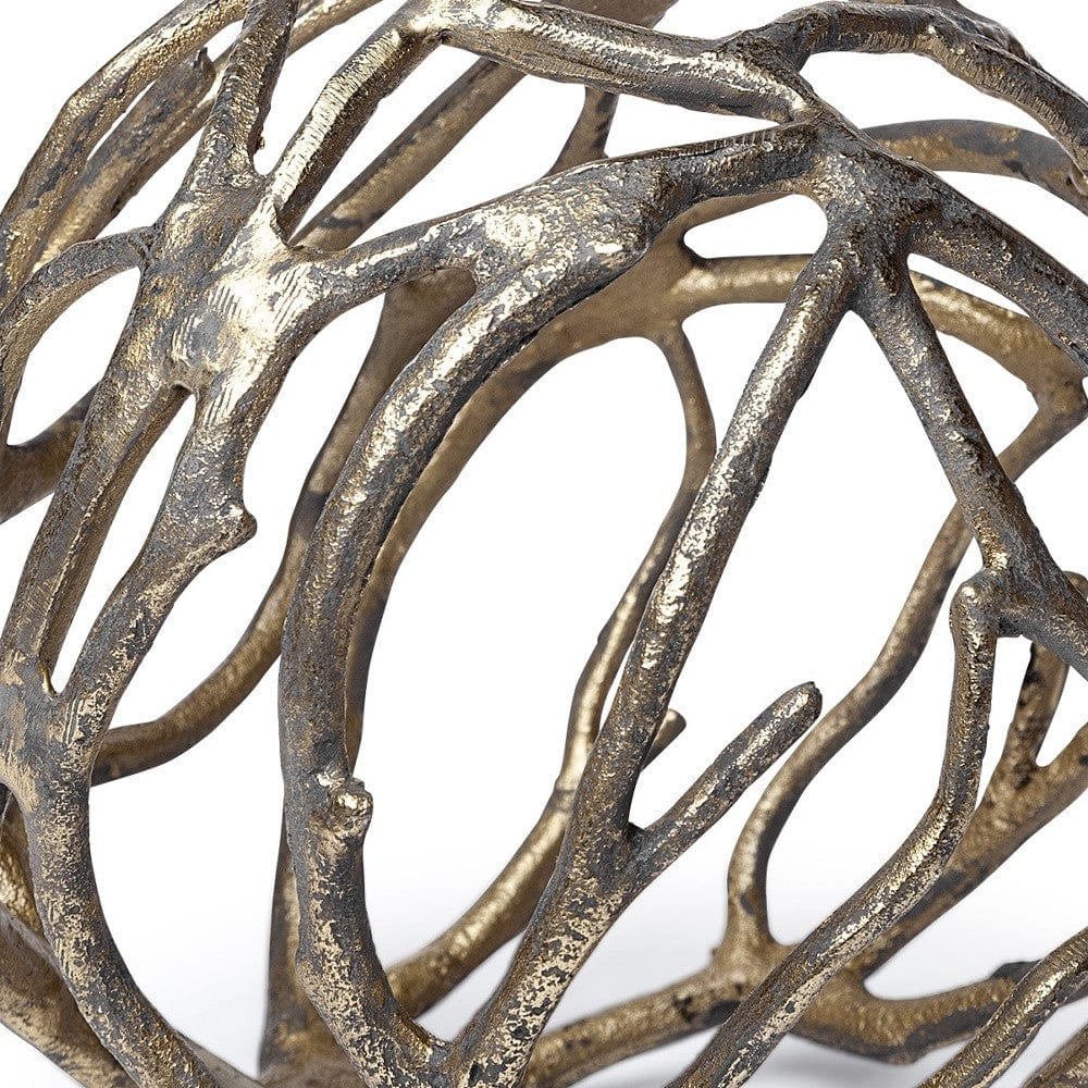 Gold Metal Tree Branch Sculpture - Homeroots