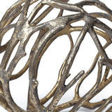 Gold Metal Tree Branch Sculpture - Homeroots - Flyclothing LLC