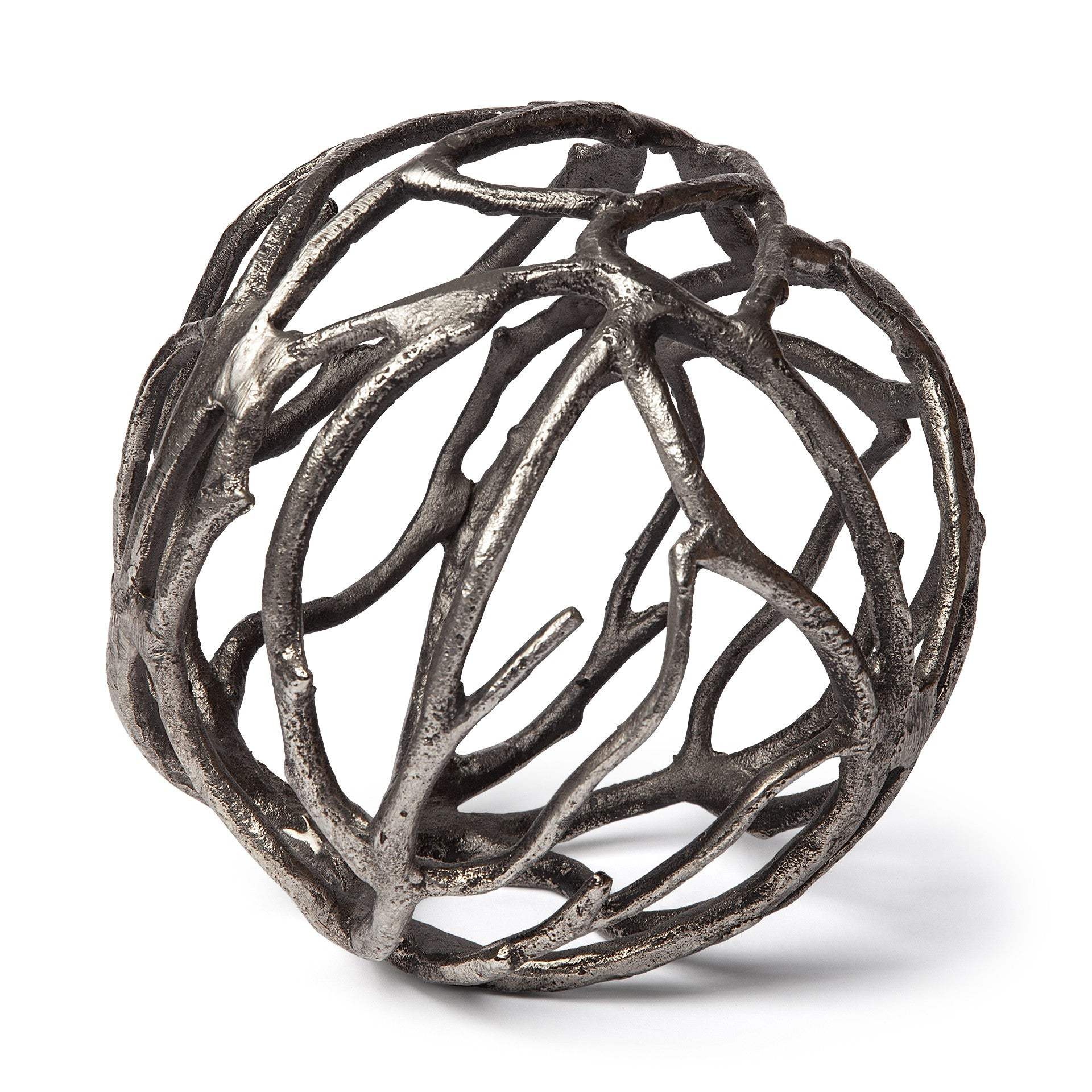 Silver Metal Tree Branch Sculpture - Homeroots - Flyclothing LLC