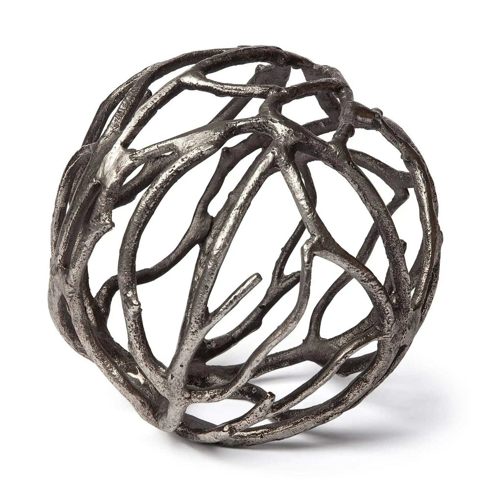 Silver Metal Tree Branch Sculpture - Homeroots - Flyclothing LLC