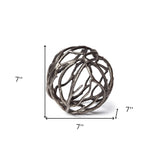 Silver Metal Tree Branch Sculpture - Homeroots - Flyclothing LLC