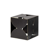 6" Contemporary Black Metal Geo Cube Sculpture - Homeroots - Flyclothing LLC