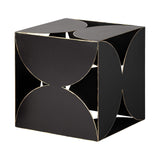 8" Contemporary Black Metal Geo Cube Sculpture - Homeroots - Flyclothing LLC