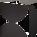 8" Contemporary Black Metal Geo Cube Sculpture - Homeroots - Flyclothing LLC