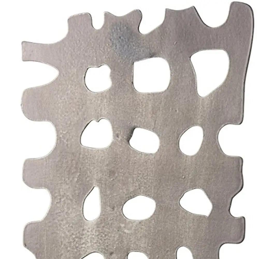 18" Gray Metal Sculpture Tabletop Sculpture - Homeroots