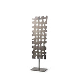 18" Gray Metal Sculpture Tabletop Sculpture - Homeroots