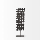 18" Gray Metal Sculpture Tabletop Sculpture - Homeroots
