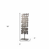 18" Gray Metal Sculpture Tabletop Sculpture - Homeroots