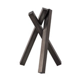 12" Gunmetal Gray Metal Abstract Geometric Tabletop Sculpture - Homeroots - Flyclothing LLC