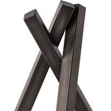 12" Gunmetal Gray Metal Abstract Geometric Tabletop Sculpture - Homeroots - Flyclothing LLC