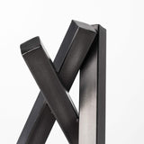12" Gunmetal Gray Metal Abstract Geometric Tabletop Sculpture - Homeroots - Flyclothing LLC