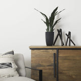 12" Gunmetal Gray Metal Abstract Geometric Tabletop Sculpture - Homeroots