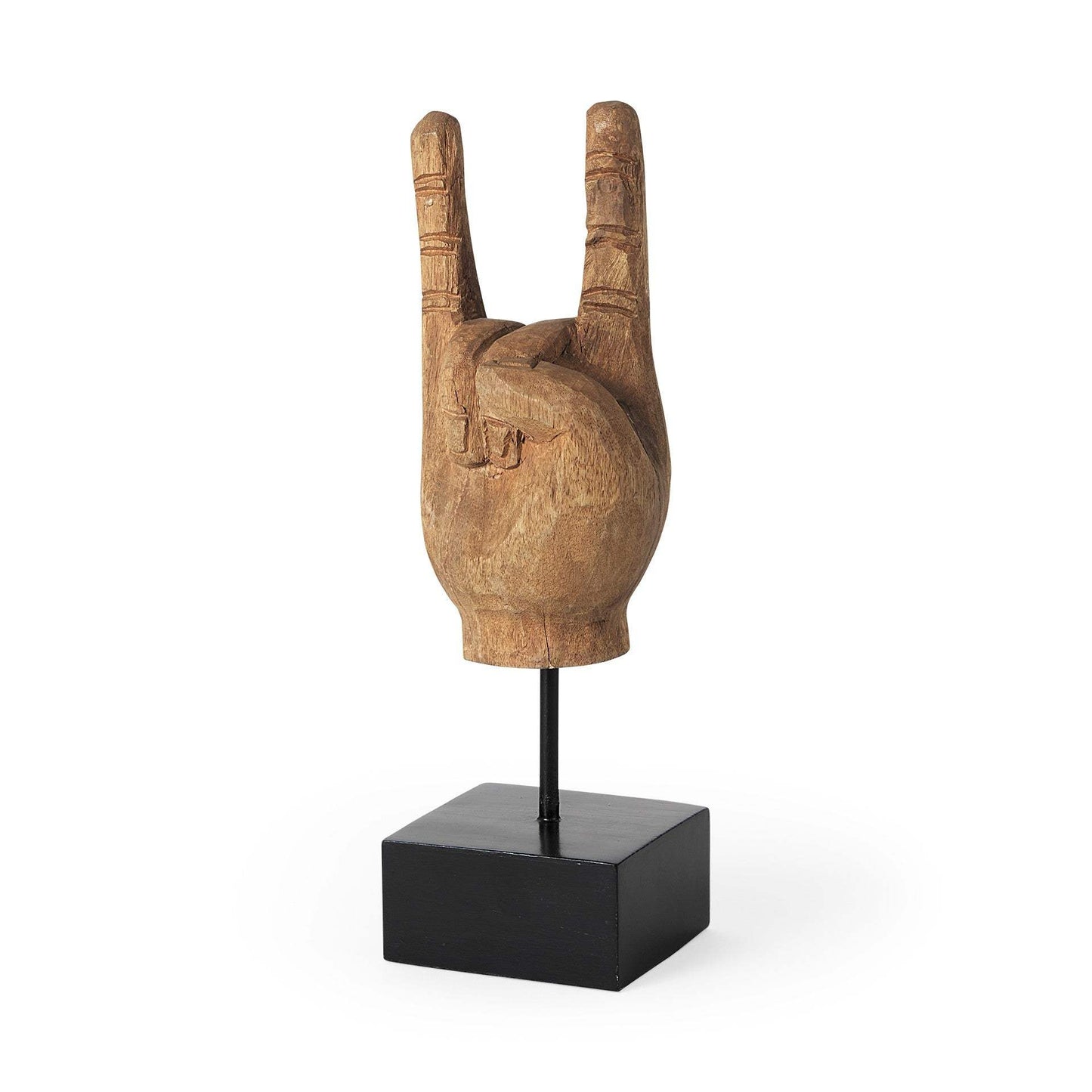 Light Brown Wooden Rock Sign Decor Piece - Homeroots - Flyclothing LLC