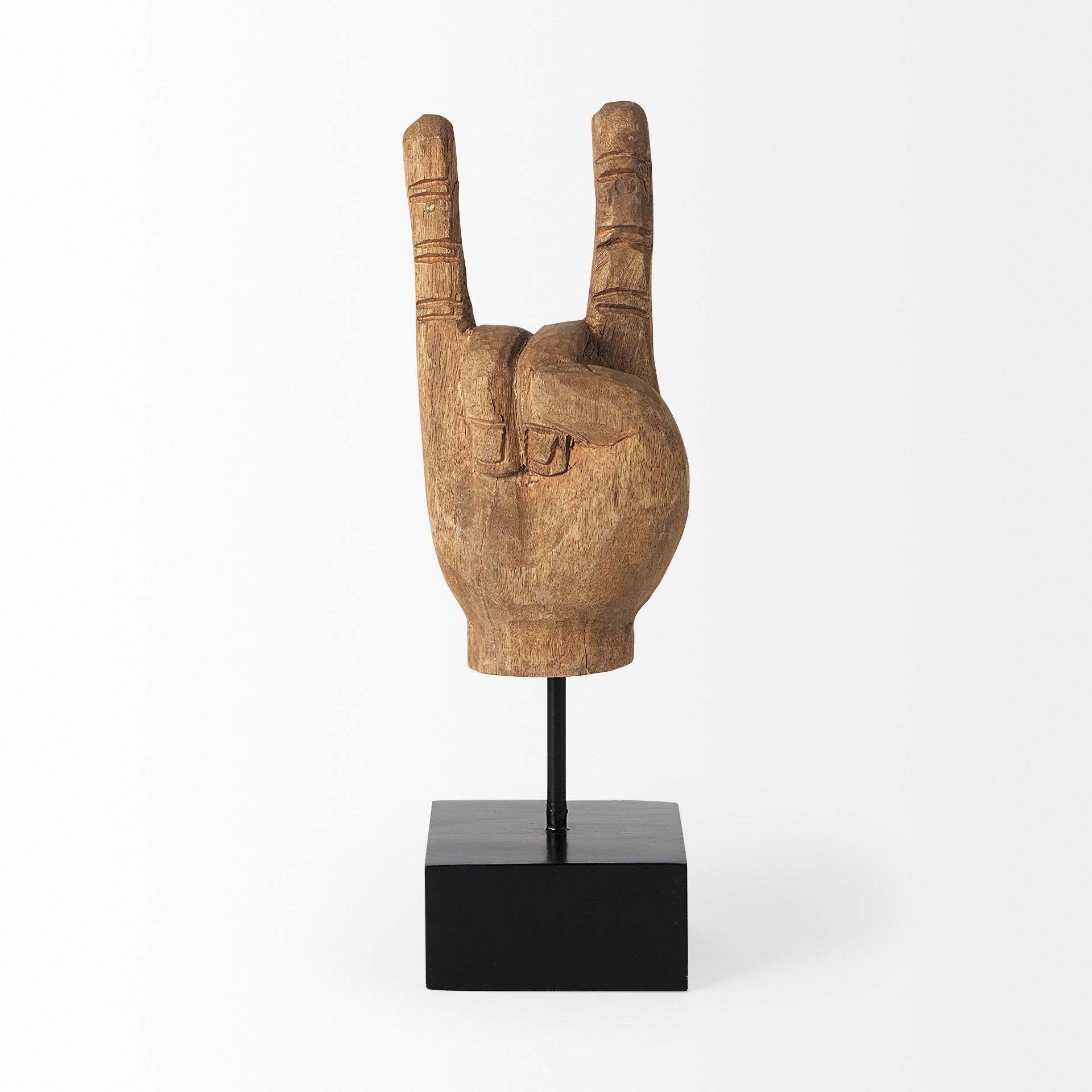 Light Brown Wooden Rock Sign Decor Piece - Homeroots - Flyclothing LLC
