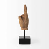 Light Brown Wooden Rock Sign Decor Piece - Homeroots - Flyclothing LLC