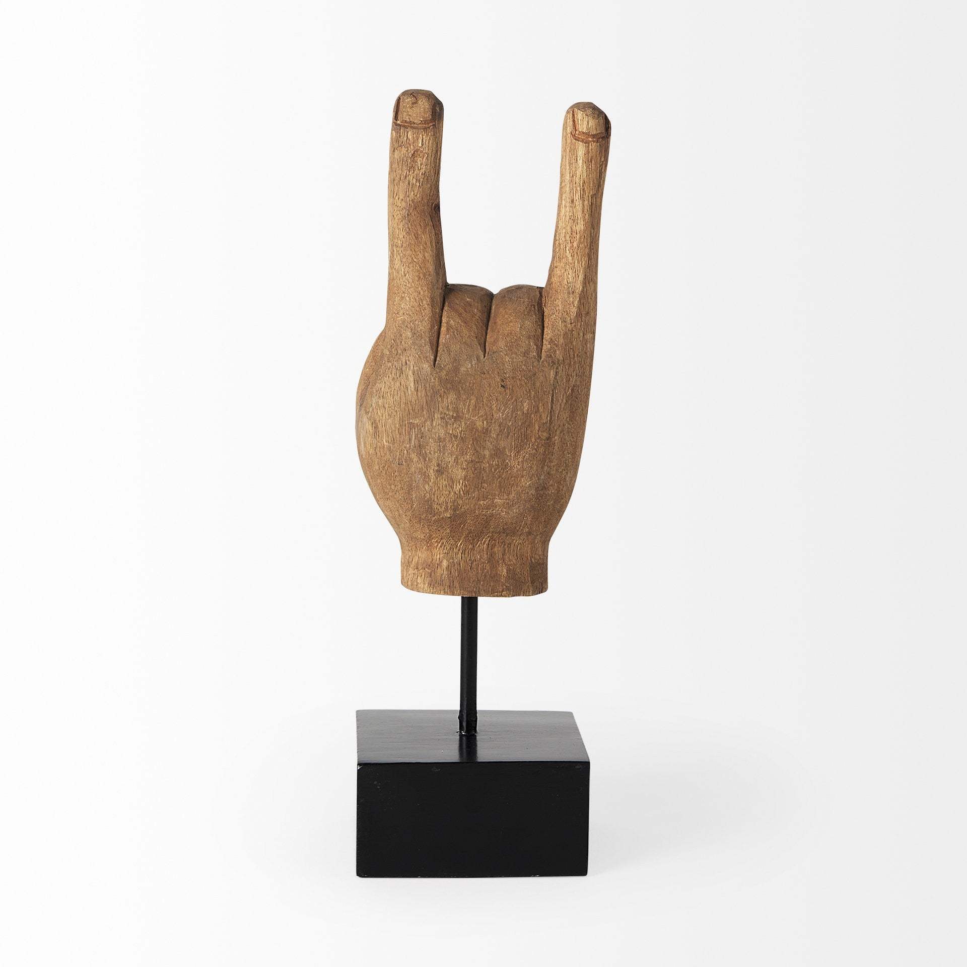 Light Brown Wooden Rock Sign Decor Piece - Homeroots - Flyclothing LLC