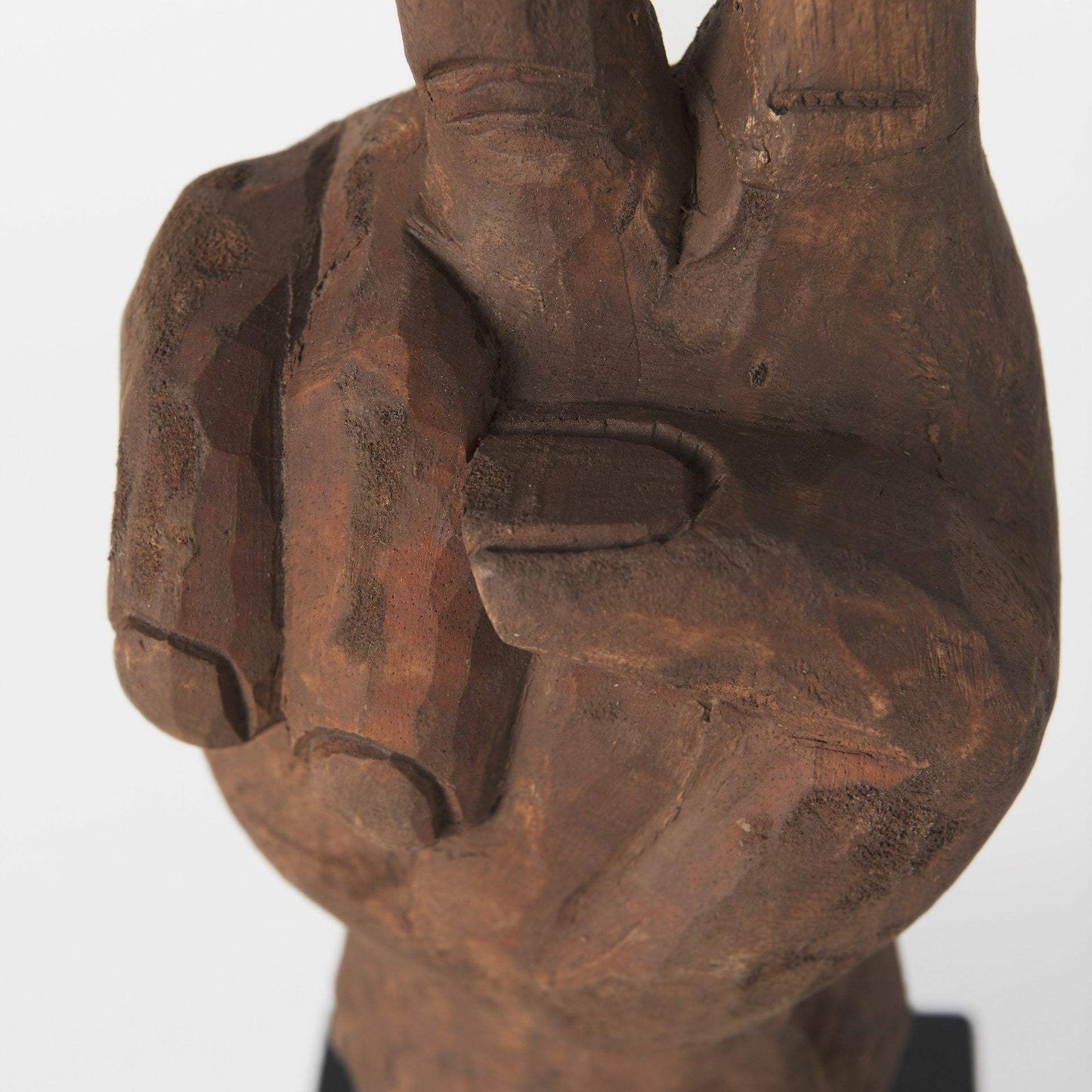 Dark Brown Wooden Peace Sign Decor Piece - Homeroots - Flyclothing LLC