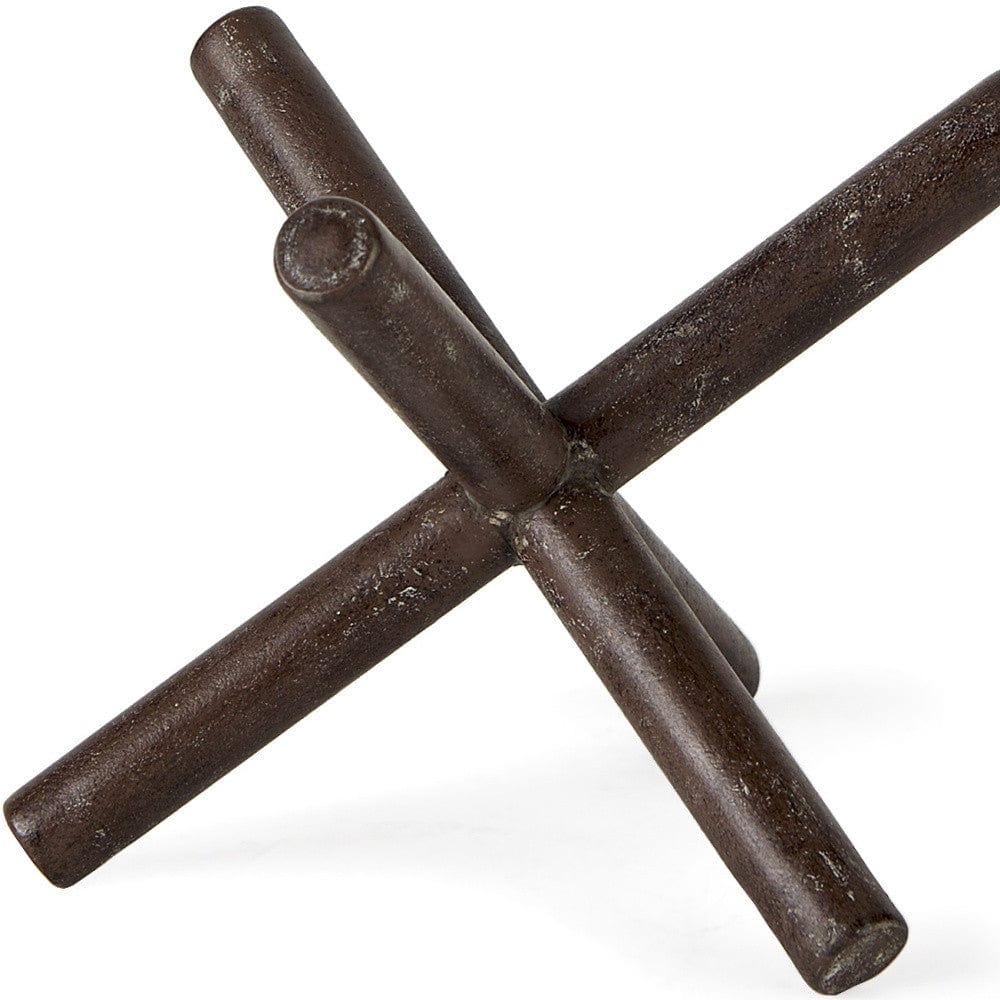 8" Rustic Metal X Decorative Sculpture - Homeroots - Flyclothing LLC