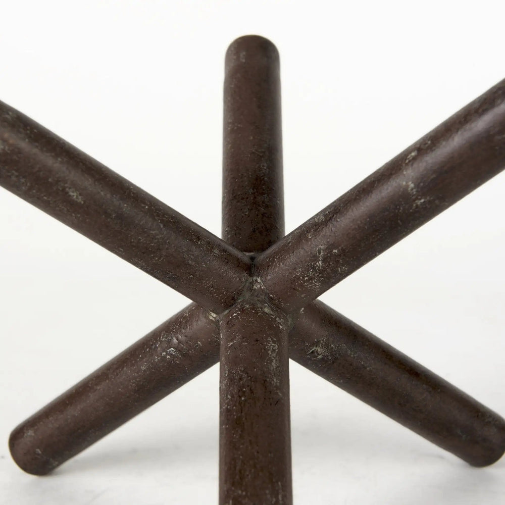 8" Rustic Metal X Decorative Sculpture - Homeroots