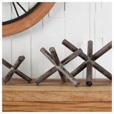 8" Rustic Metal X Decorative Sculpture - Homeroots - Flyclothing LLC